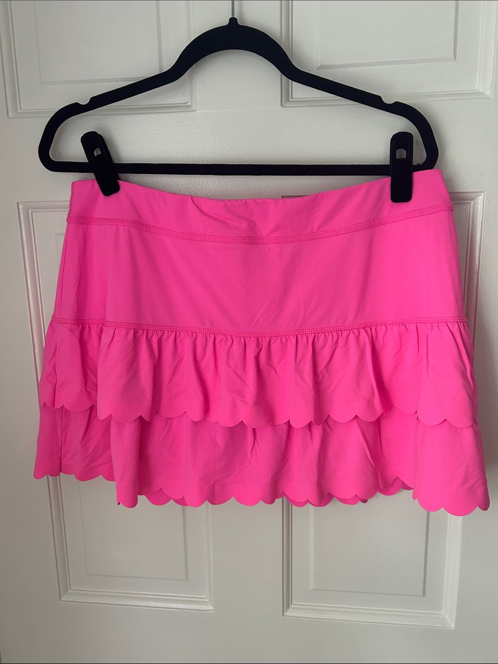 Lilly Pulitzer Bright Pink Scalloped Ruffle Athletic Skirt